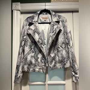 Philosophy jacket with snakeskin print